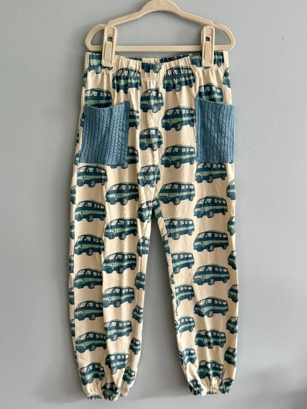 Kate Quinn Blue Beach Vans Organic Cotton Camper Van Jogger Pants 8Y